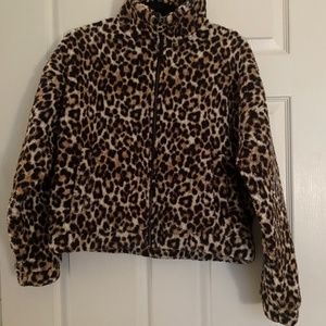 American Eagle Fleece Cheetah Jacket - Medium